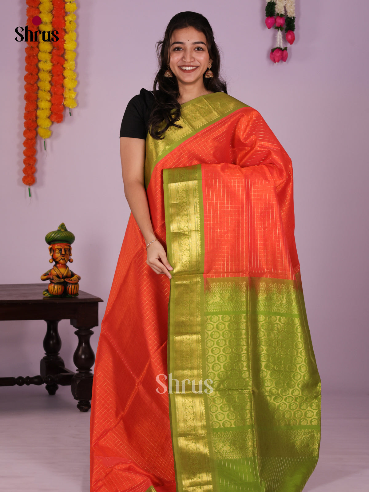 DIS22217 - Korvai-kattams Saree - Shop on Shrus.com