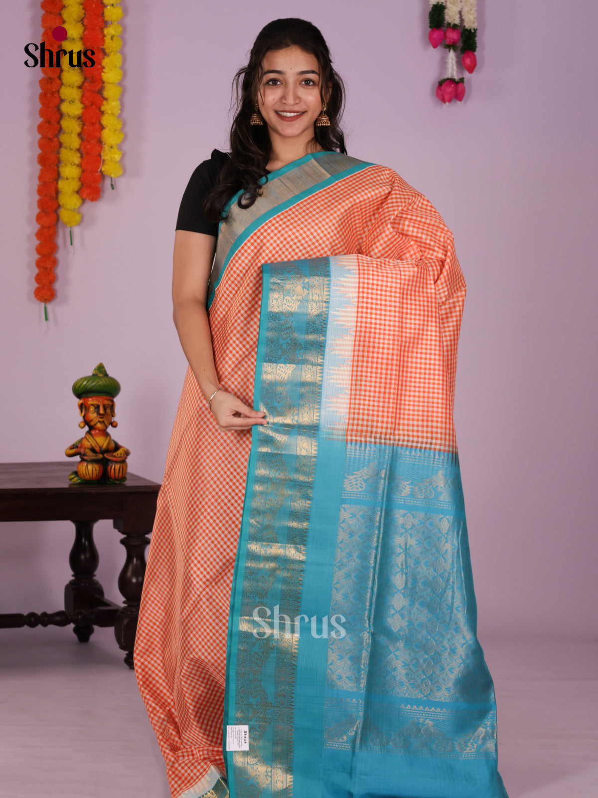 DIS22247 - Korvai-kattams Saree - Shop on Shrus.com