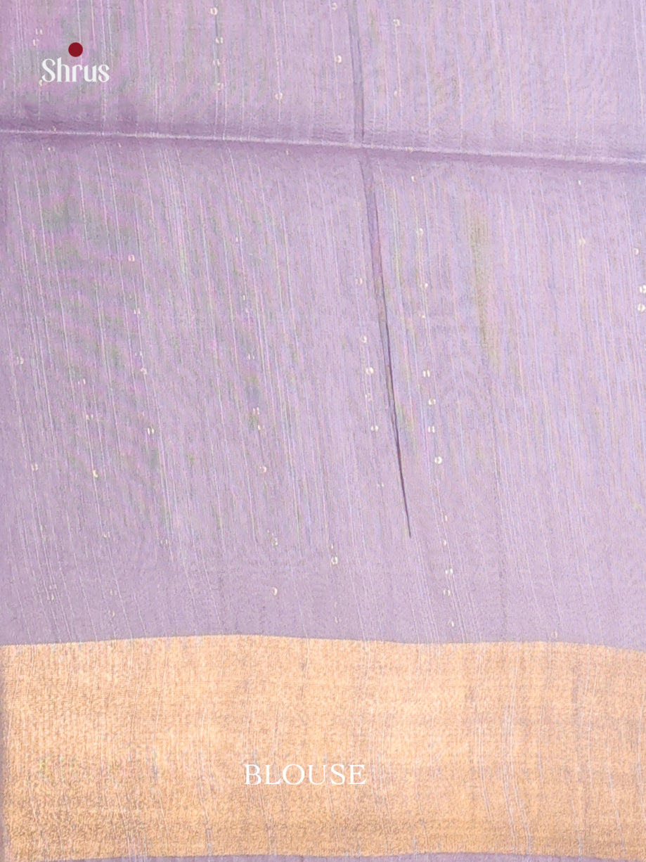 Blue & Lavender - Semi Tussar Saree