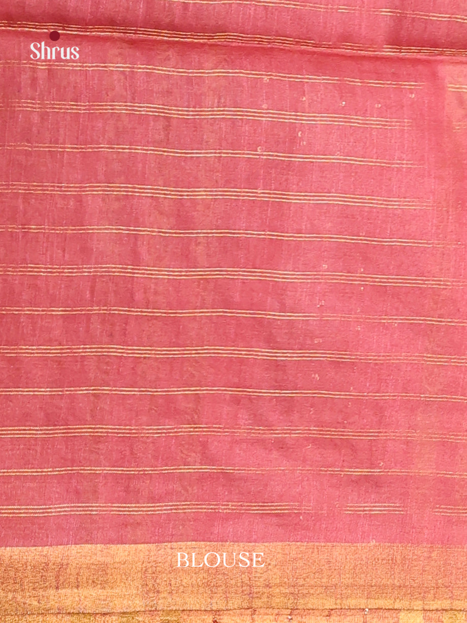 Grey & Brick- Semi Tussar Saree