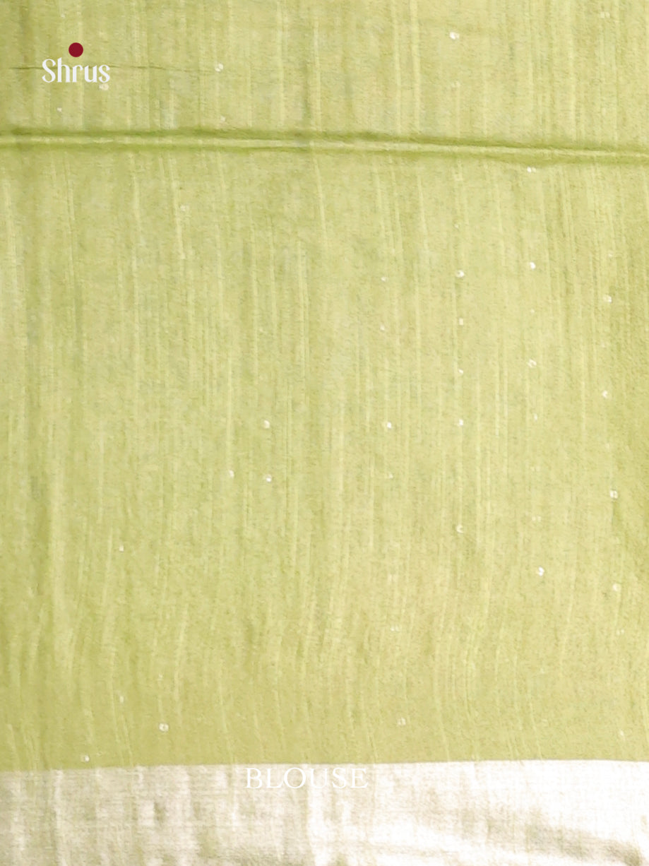 Pink & Green - Semi Tussar Saree