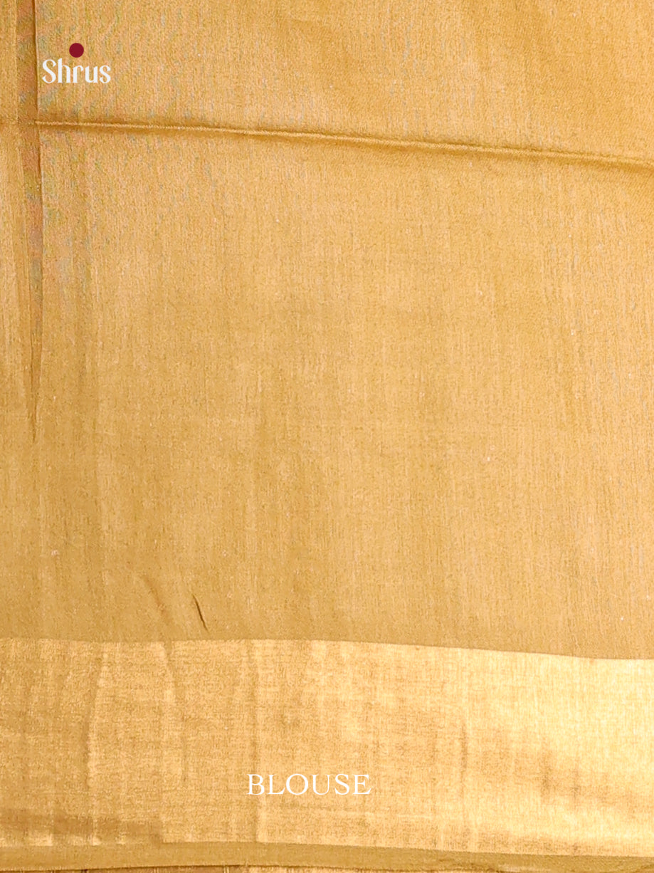 Purple & Beige - Semi Tussar Saree