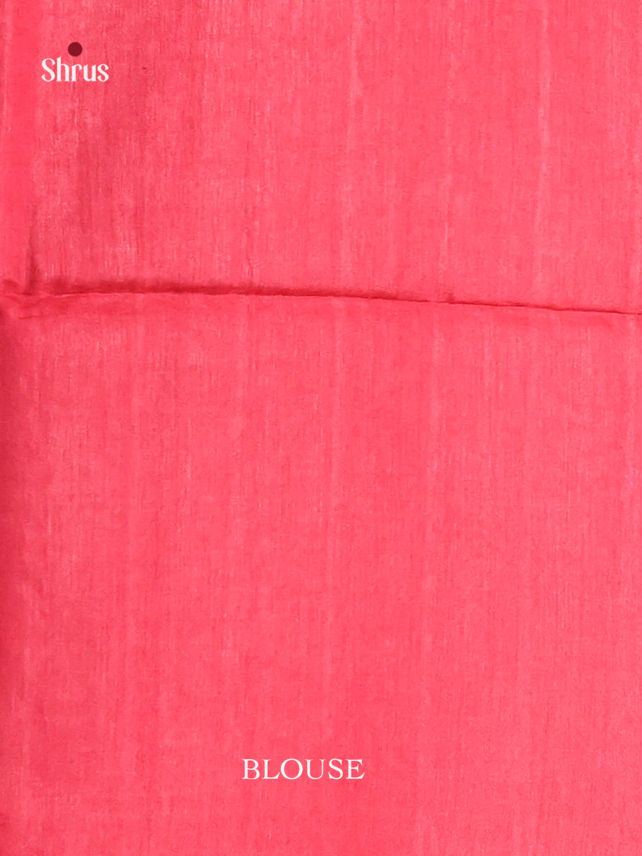 Purple & Red- Semi Tussar Saree