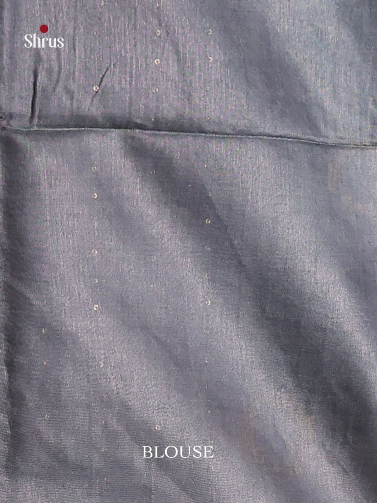 Blue & Grey - Semi Tussar Saree