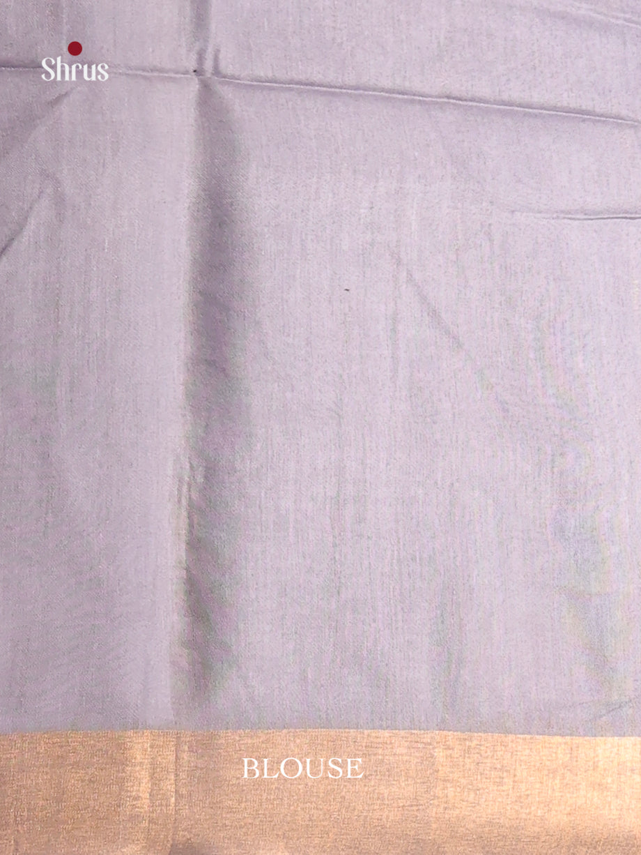 Blue & Purple - Semi Tussar Saree
