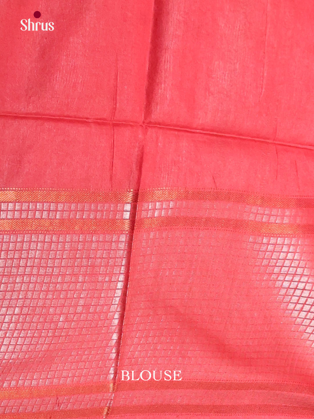 Blue & Orangish Pink- Semi Tussar Saree