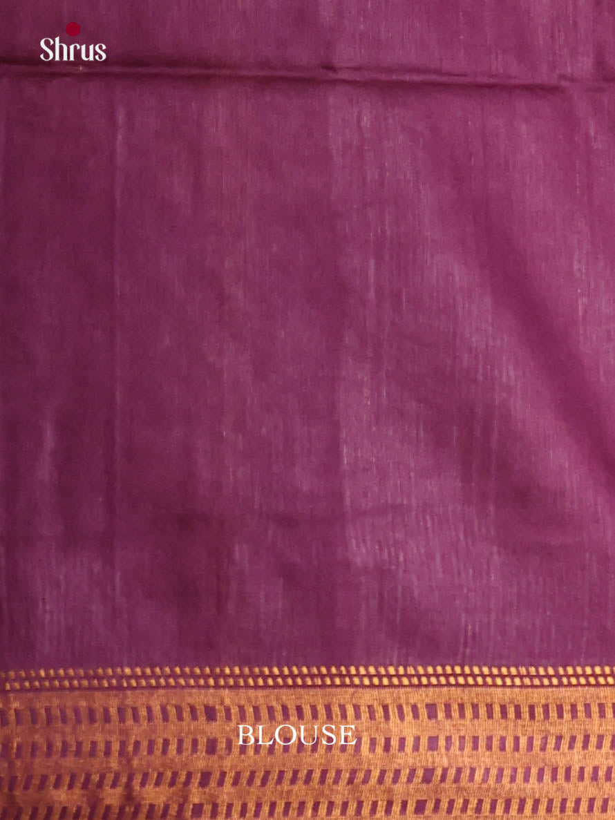 Pink & Purple- Semi Tussar Saree