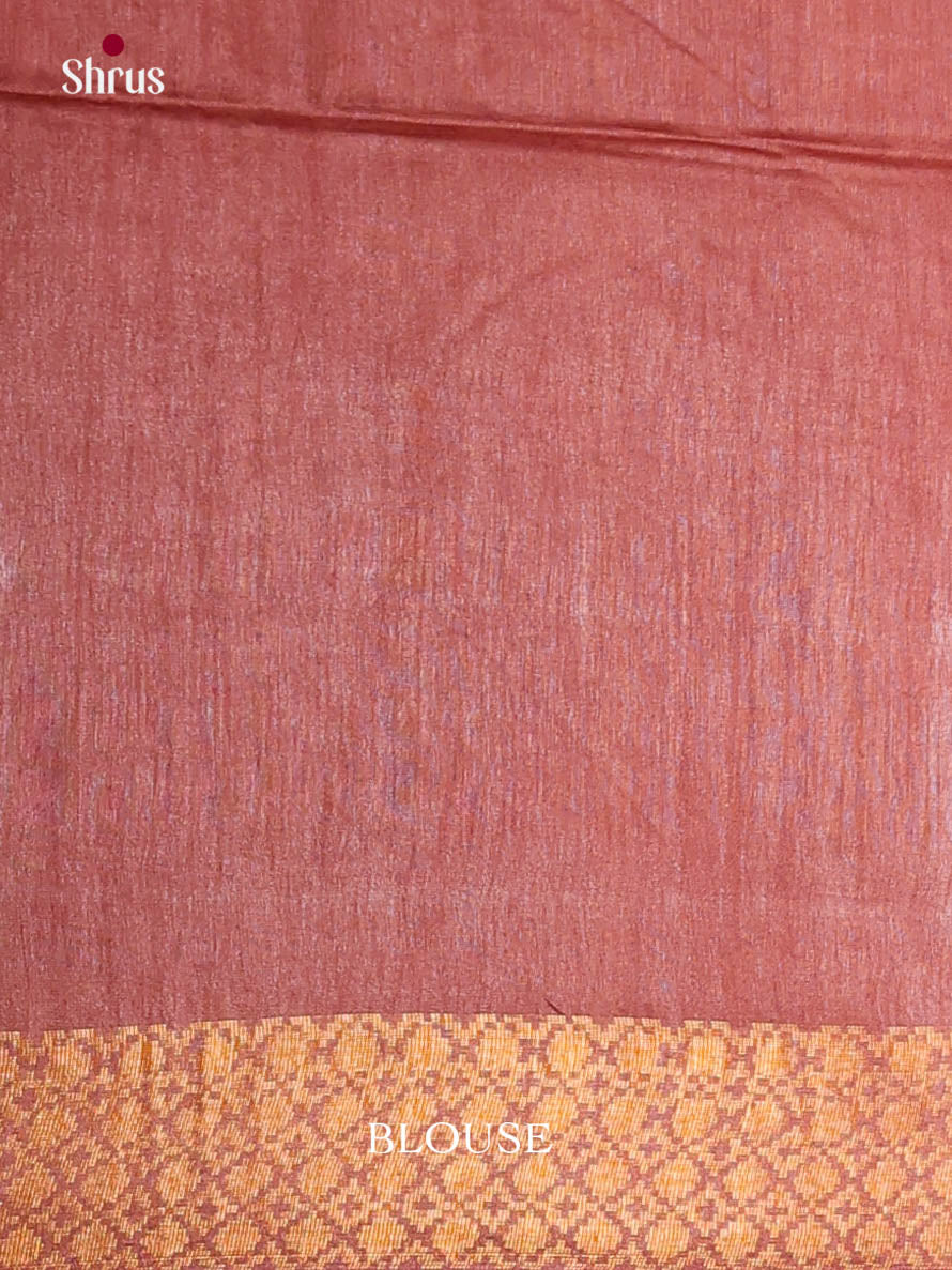 Blue & Brick - Semi Tussar Saree