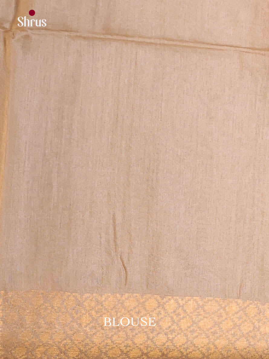 Maroon & Beige - Semi Tussar Saree