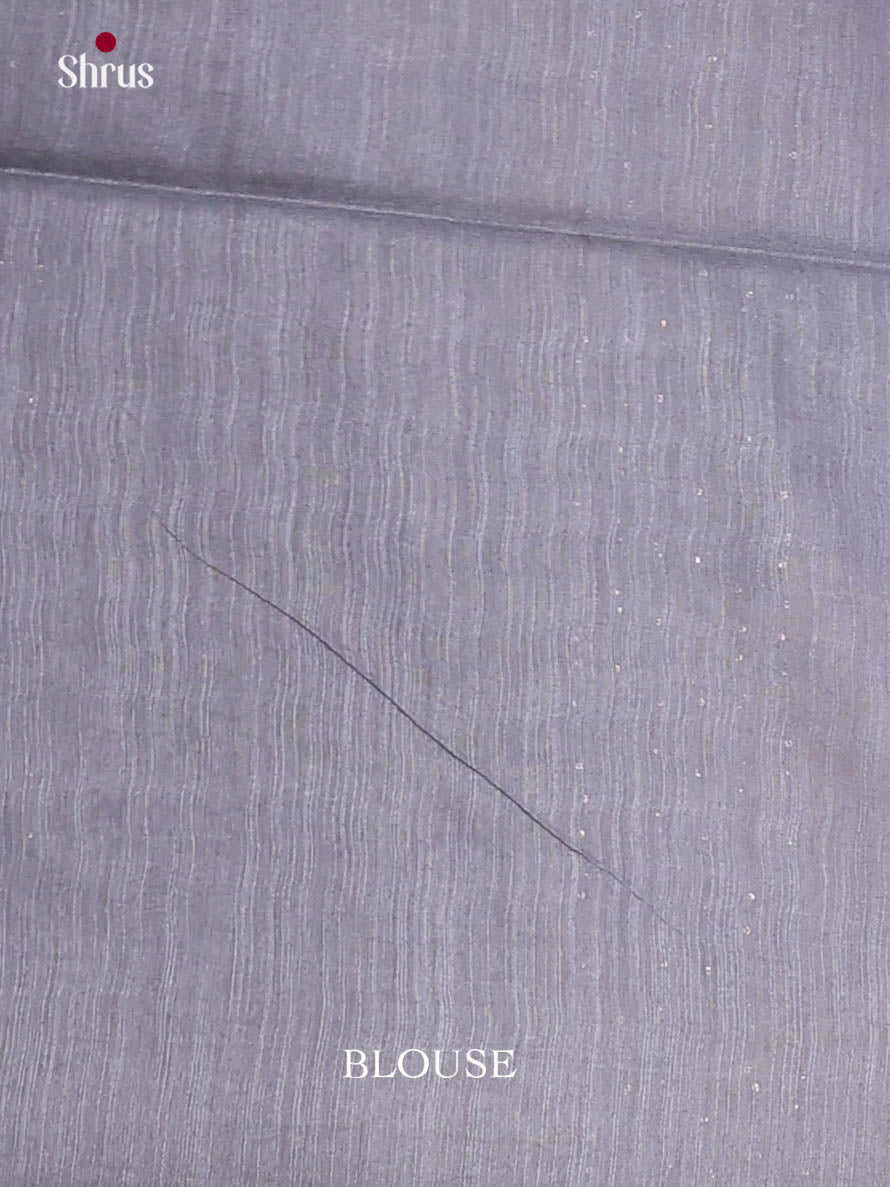 Blue & Grey - Semi Tussar Saree