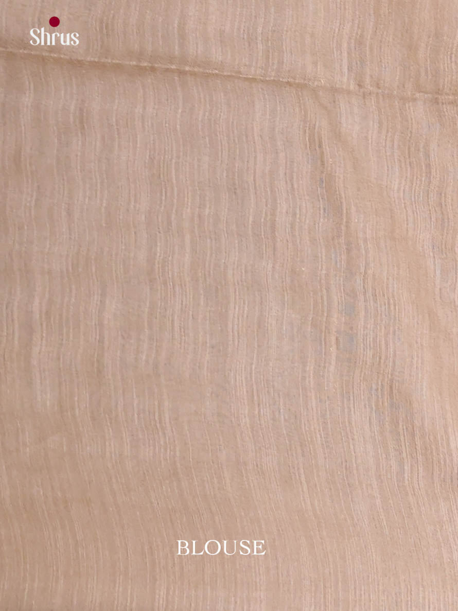 Maroon & Beige - Semi Tussar Saree