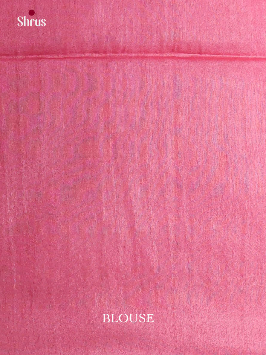 Grey & Pink  - Semi Tussar Saree