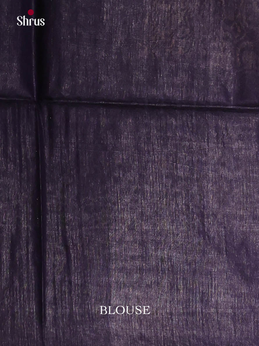 Light Brown & Blue- Semi Tussar Saree