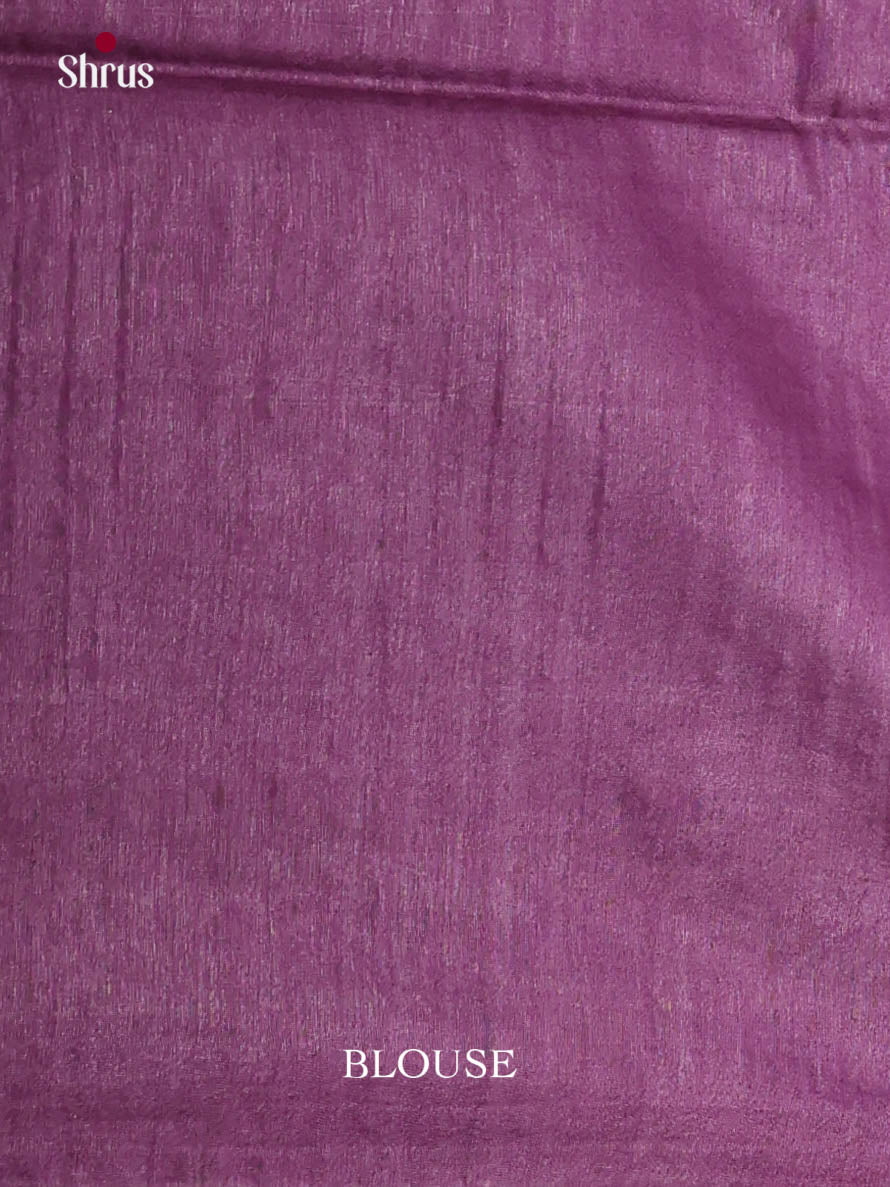 Brown & Purple - Semi Tussar Saree