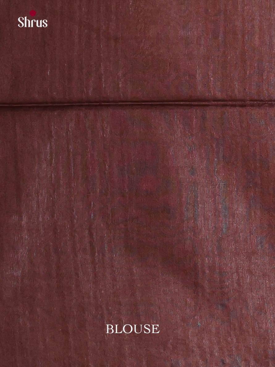 Beige & Brown - Semi Tussar Saree