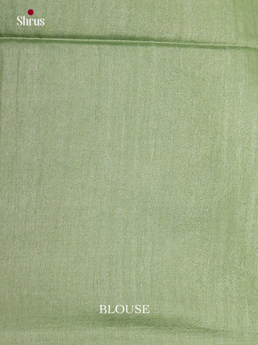 Peachish Pink & Green - Semi Tussar Saree