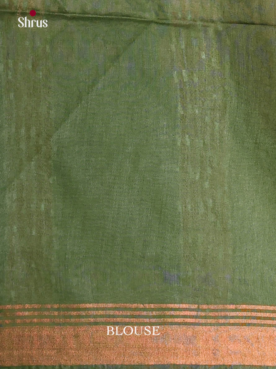 Pink & Green- Semi Tussar Saree