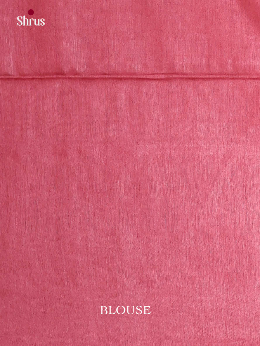 Grey & Red - Semi Tussar Saree