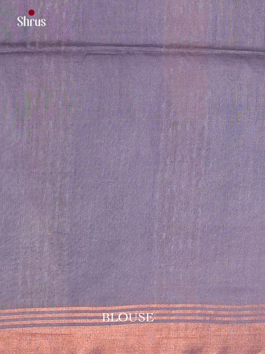 Blue & Purple - Semi Tussar Saree