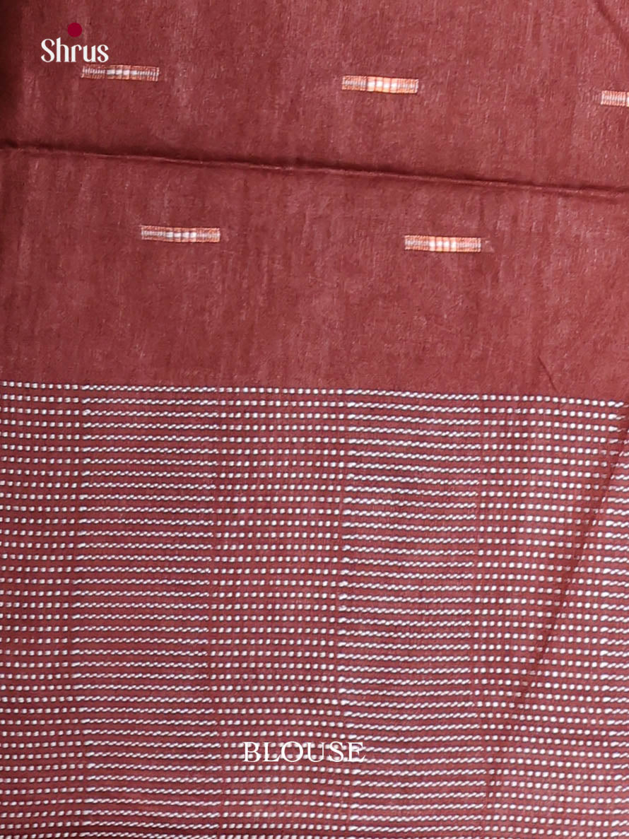 Blue & Brown- Semi Tussar Saree