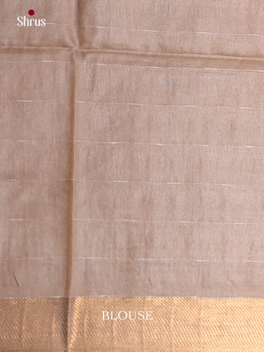 Maroon & Grey - Semi Tussar Saree