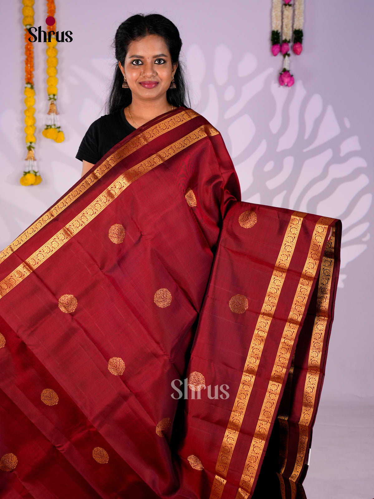 DIS23510 - Kanchipuram silk (HR) Saree - Shop on Shrus.com