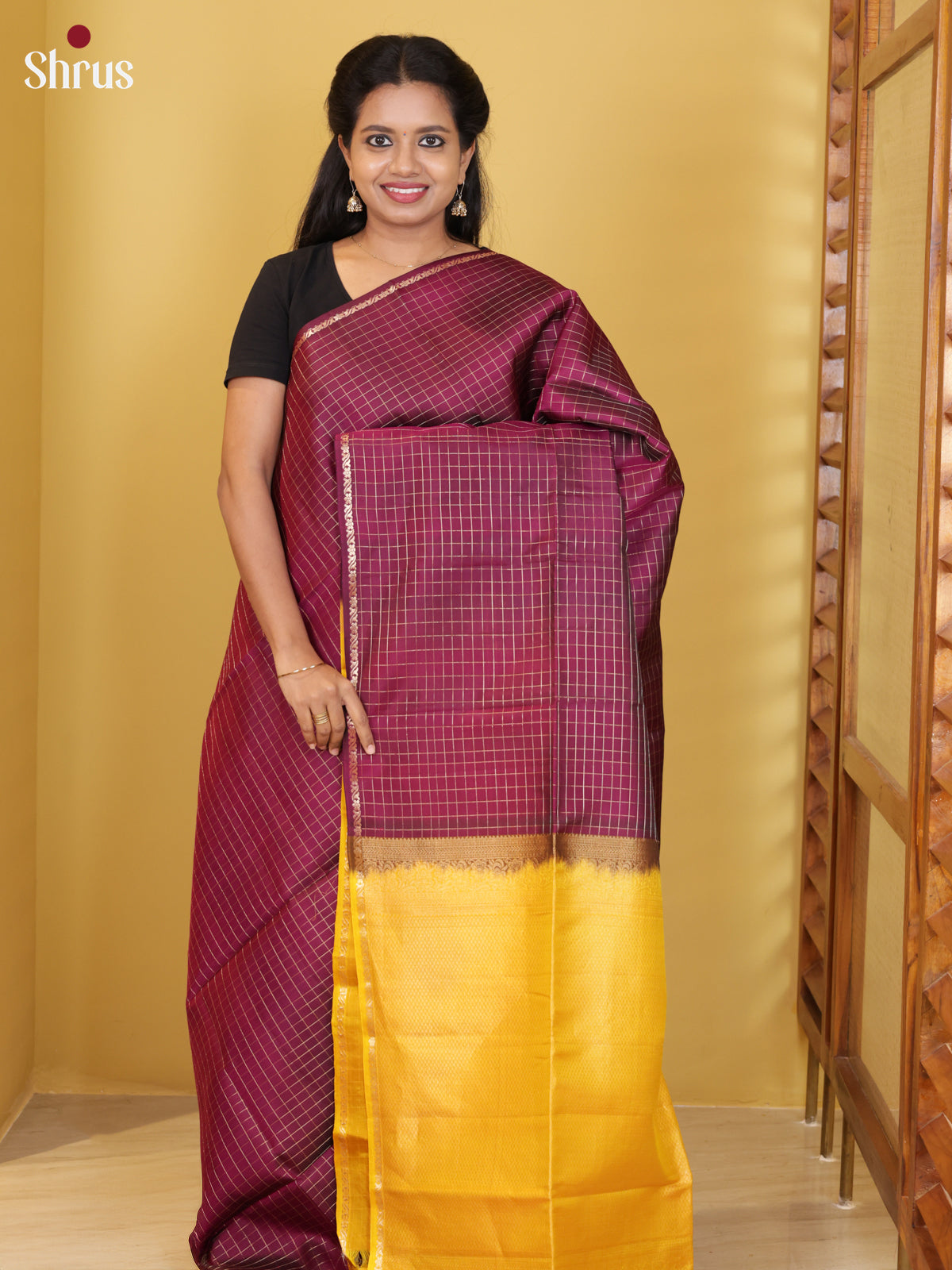 DIS23615 - Soft Silk (HR) Saree - Shop on Shrus.com