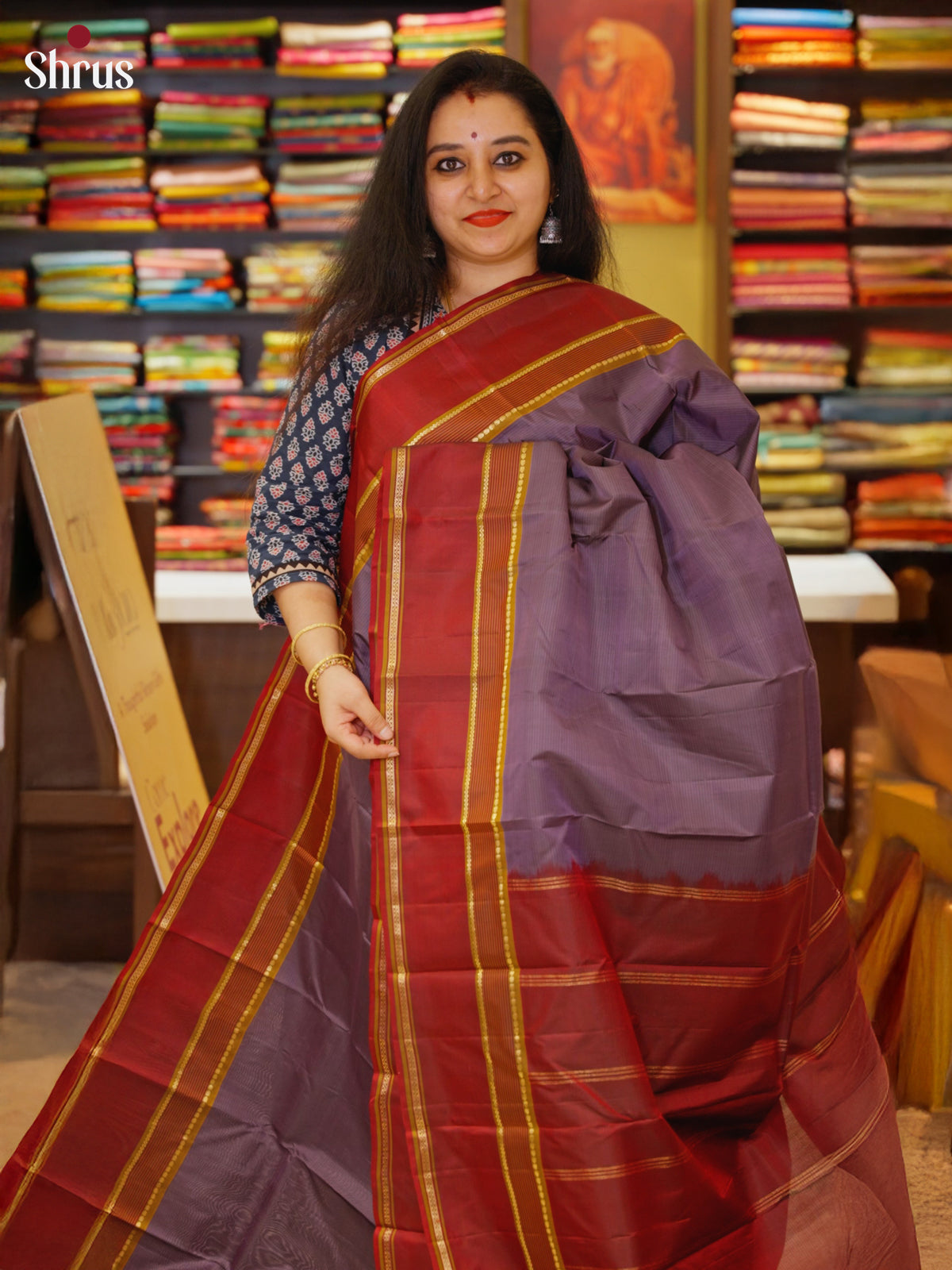 DIS23685 - Kanchipuram silk (LR) Saree - Shop on Shrus.com