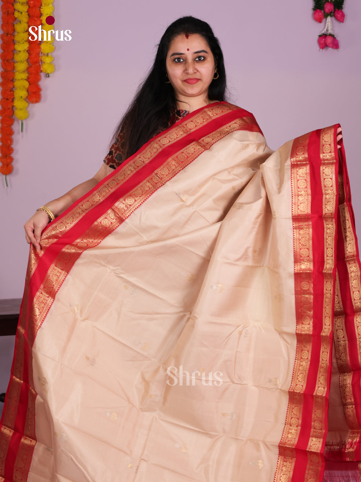 DIS23755 - Kanchipuram silk (HR) Saree - Shop on Shrus.com