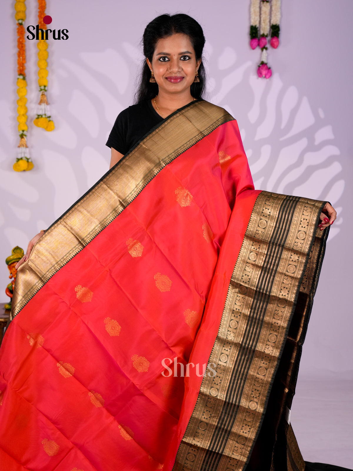 DIS23775 - Kanchipuram silk (HR) Saree - Shop on Shrus.com