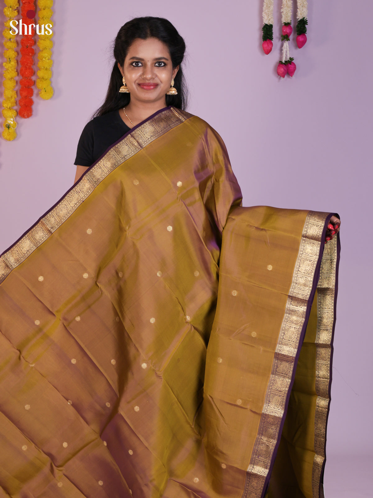 DIS23780 - Kanchipuram silk (HR) Saree - Shop on Shrus.com