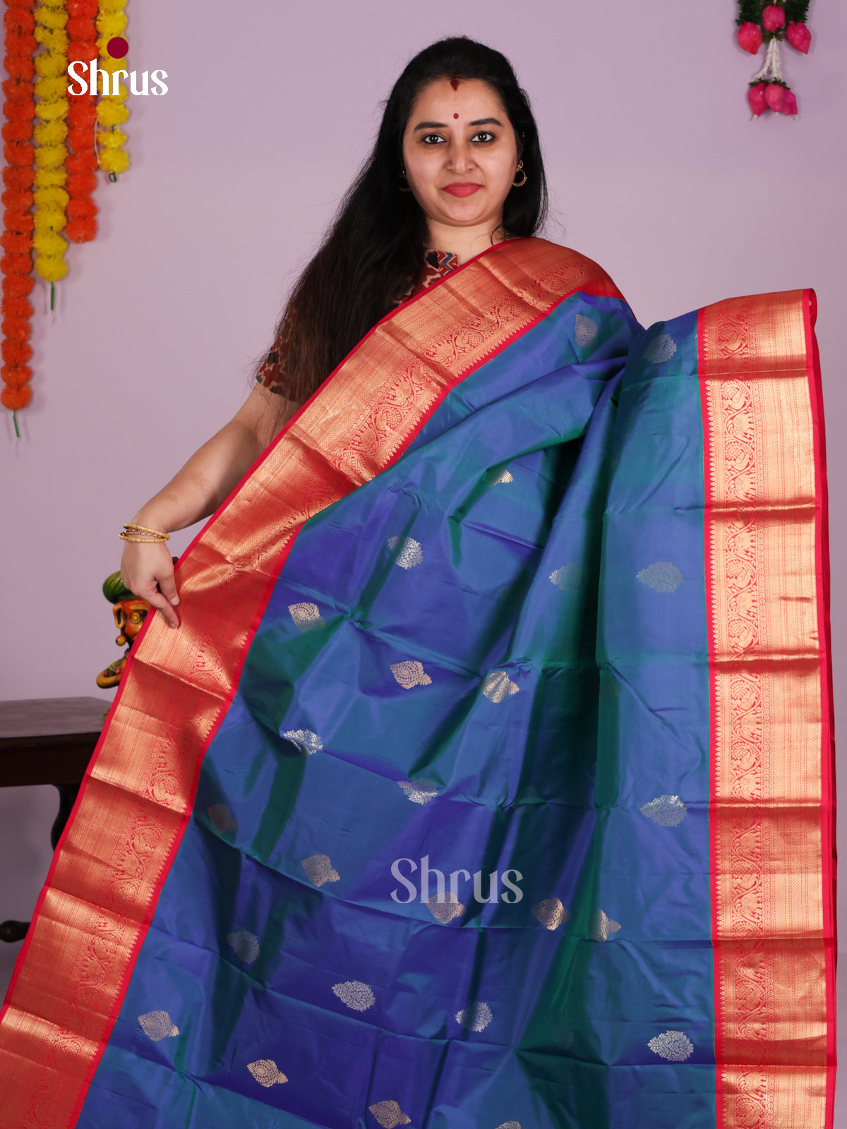 DIS23783 - Kanchipuram silk (HR) Saree - Shop on Shrus.com