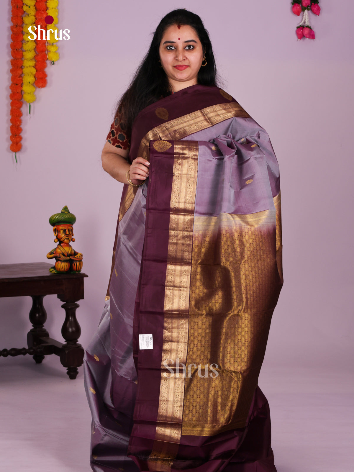 DIS23790 - Kanchipuram silk (HR) Saree - Shop on Shrus.com