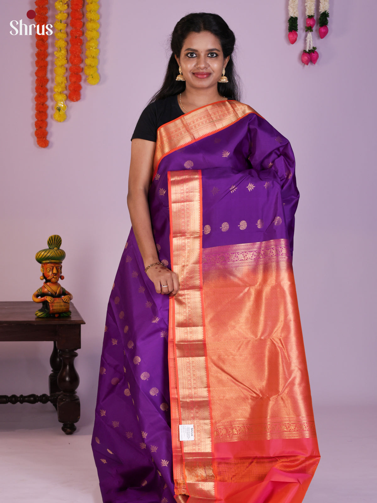 DIS23957 - Kanchipuram silk (HR) Saree - Shop on Shrus.com