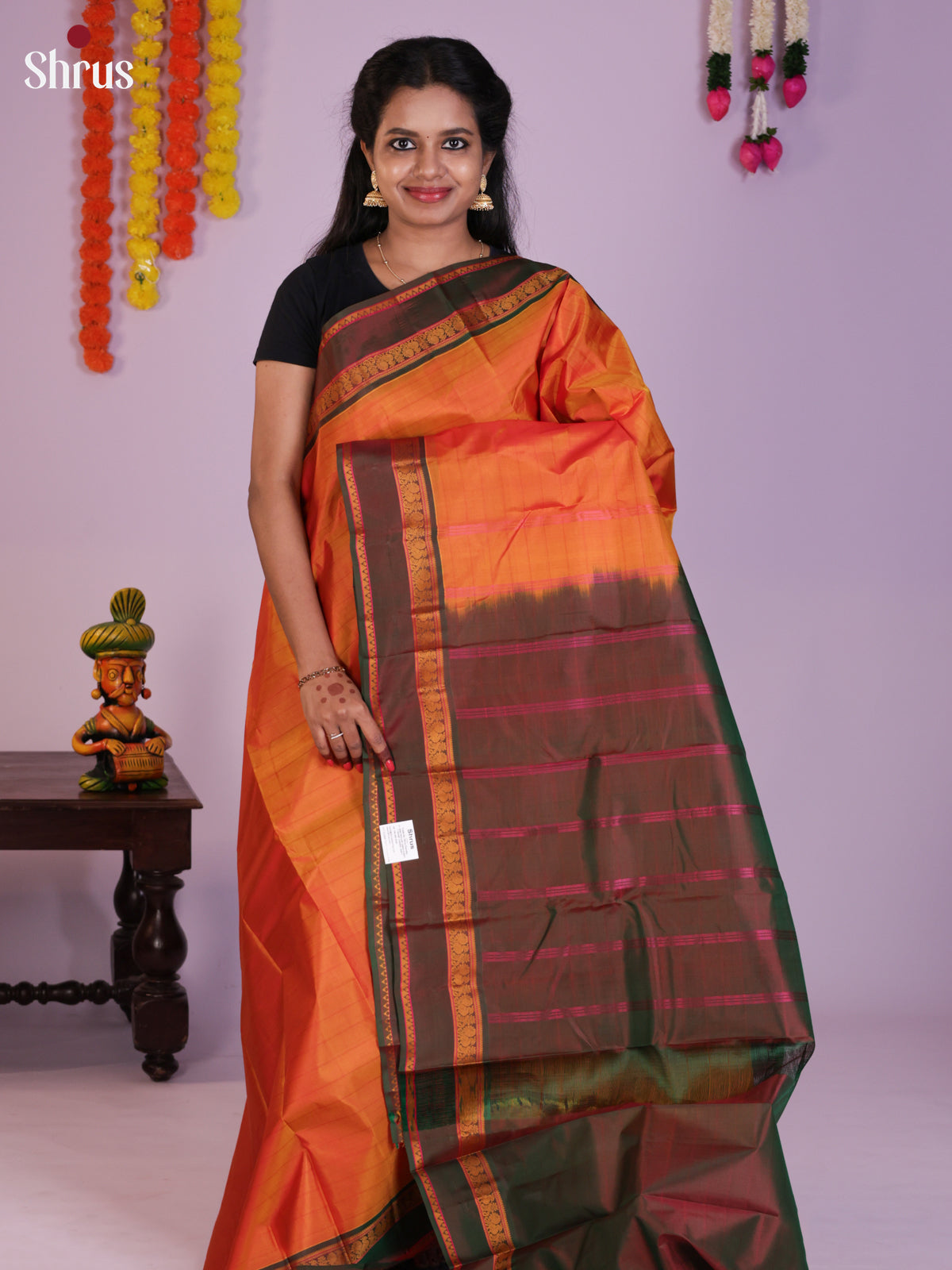 DIS24003 - Kanchipuram silk (HR) Saree - Shop on Shrus.com