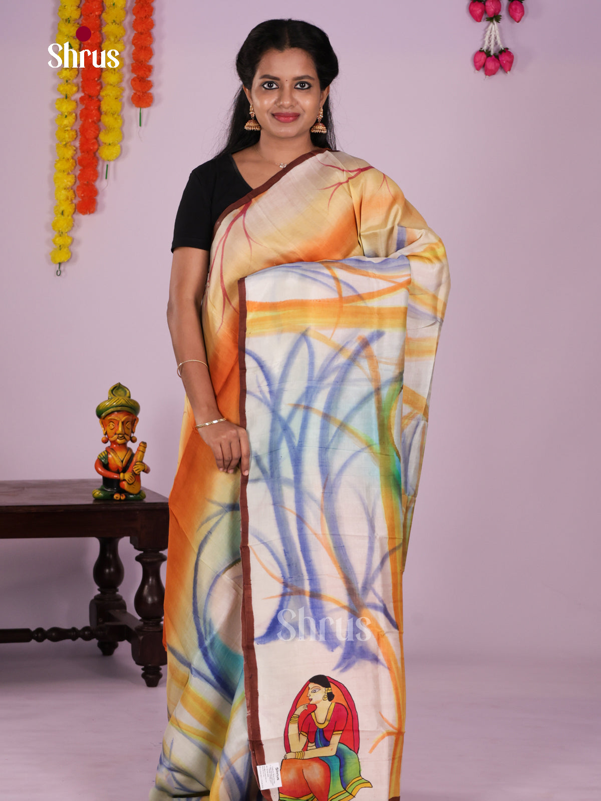 DIS24071 - Tussar Saree - Shop on Shrus.com