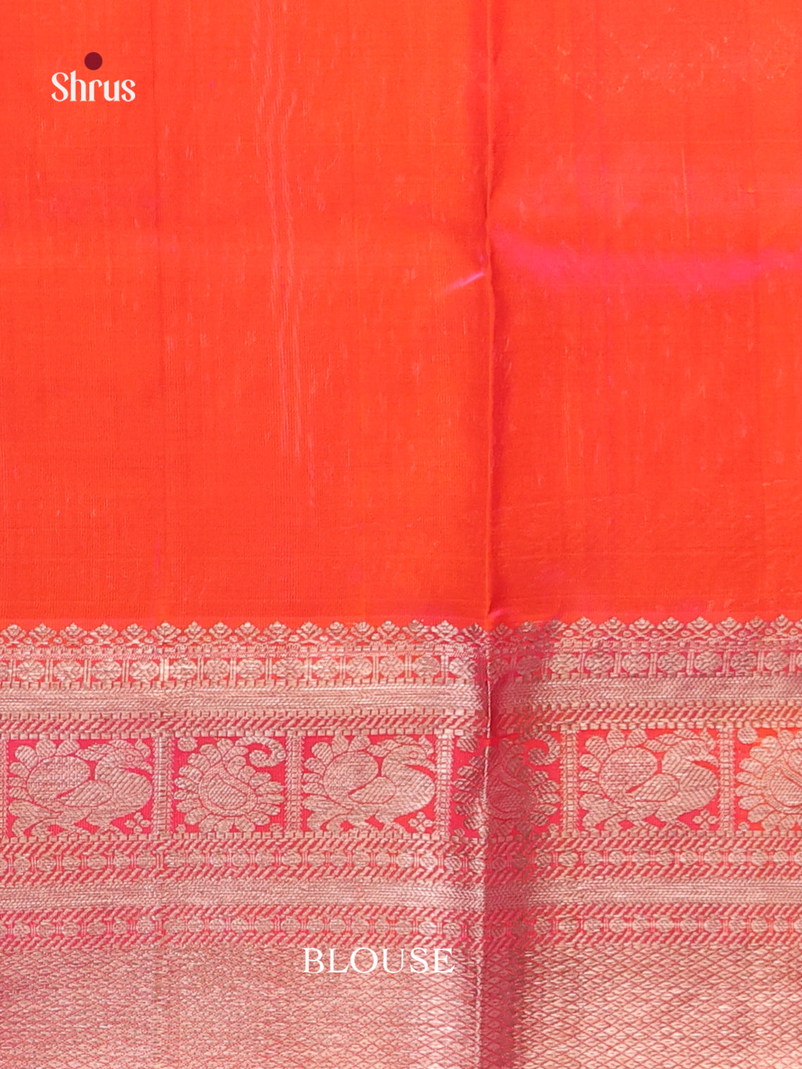 Orangish Pink Single Tone Venkatagiri silk Saree gleams with zari floral buttas & Brocade pallu