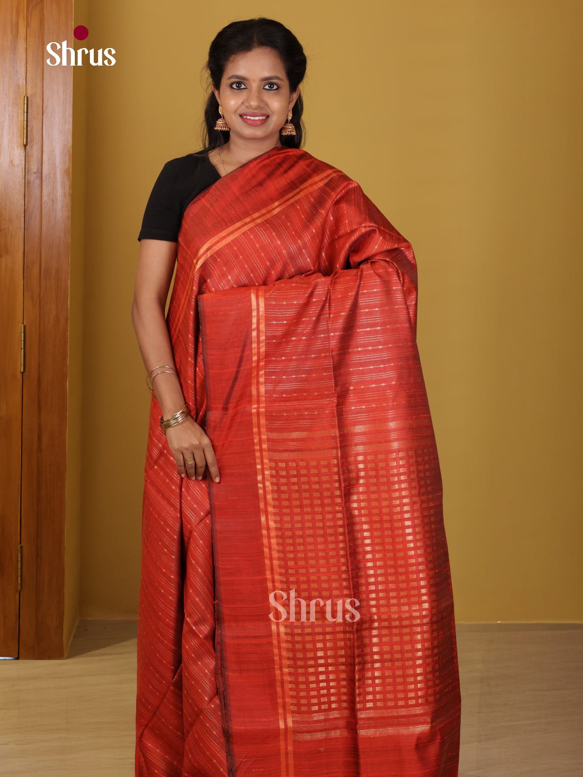 DIS24811 - Raw Silk Saree - Shop on Shrus.com