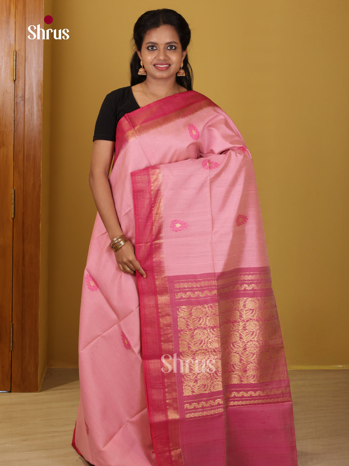 DIS24839 - Raw Silk Saree - Shop on Shrus.com