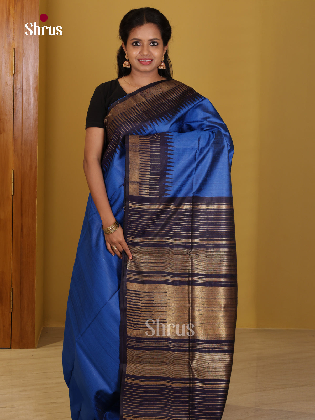 DIS24865 - Raw Silk Saree - Shop on Shrus.com