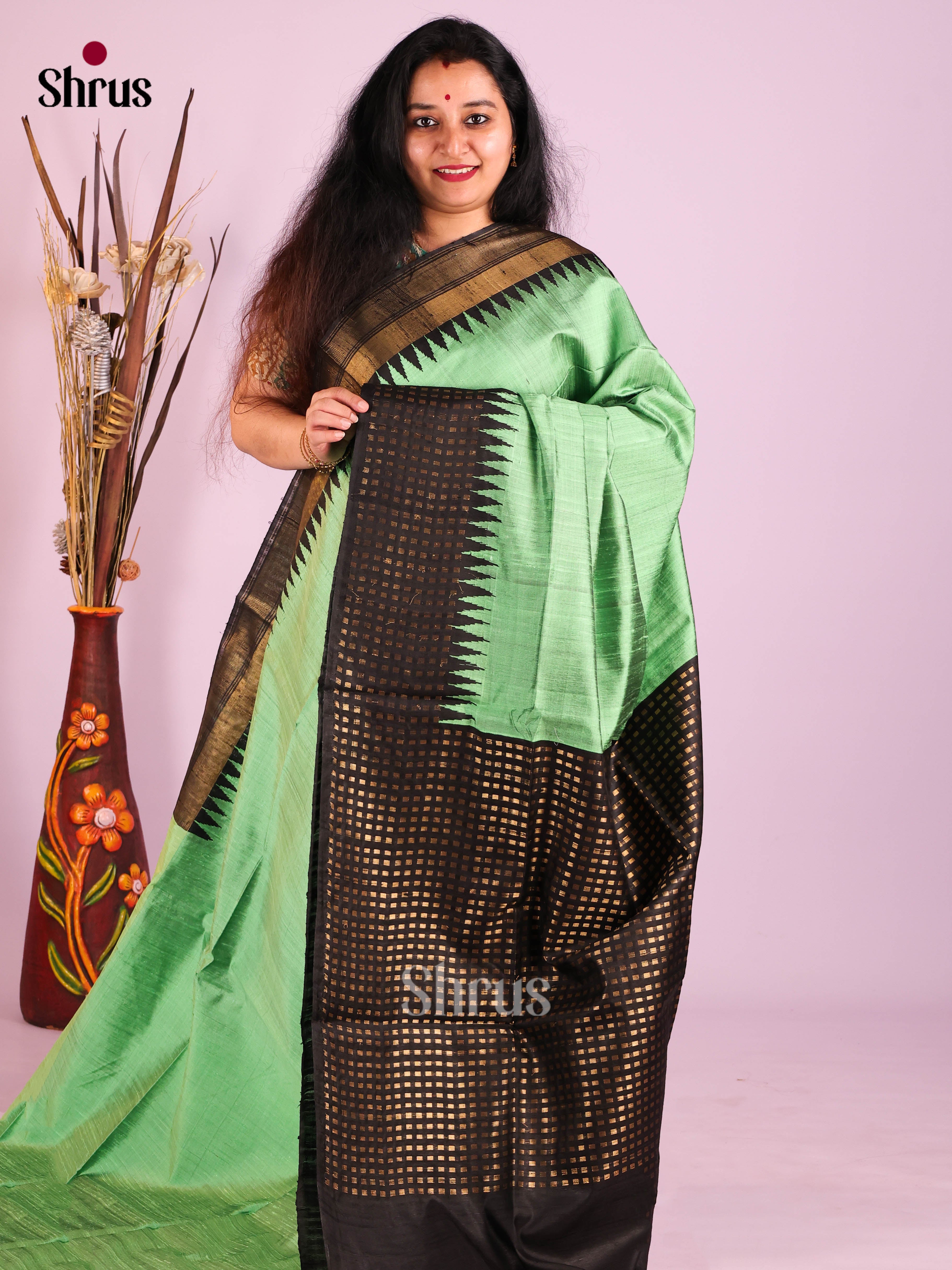 DIS24899 - Raw Silk Saree - Shop on Shrus.com