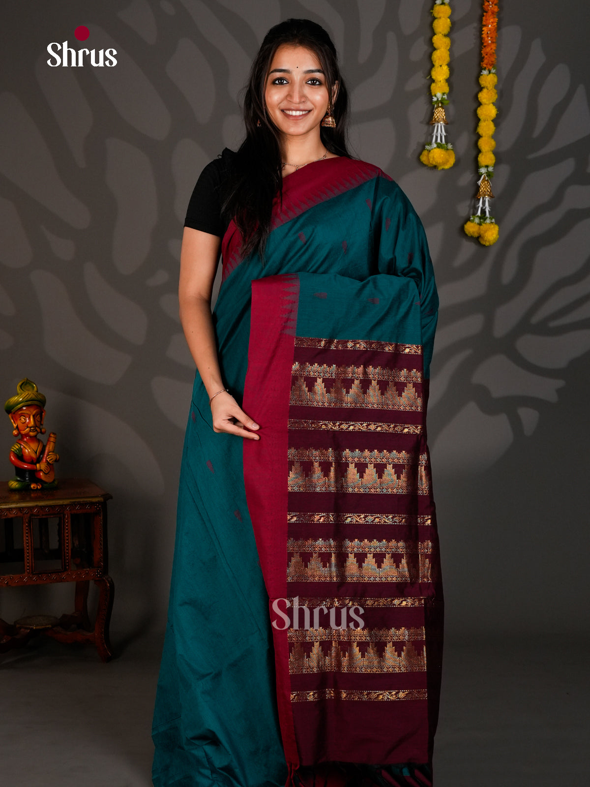 DIS25215 - Kalyani Cotton Saree - Shop on Shrus.com