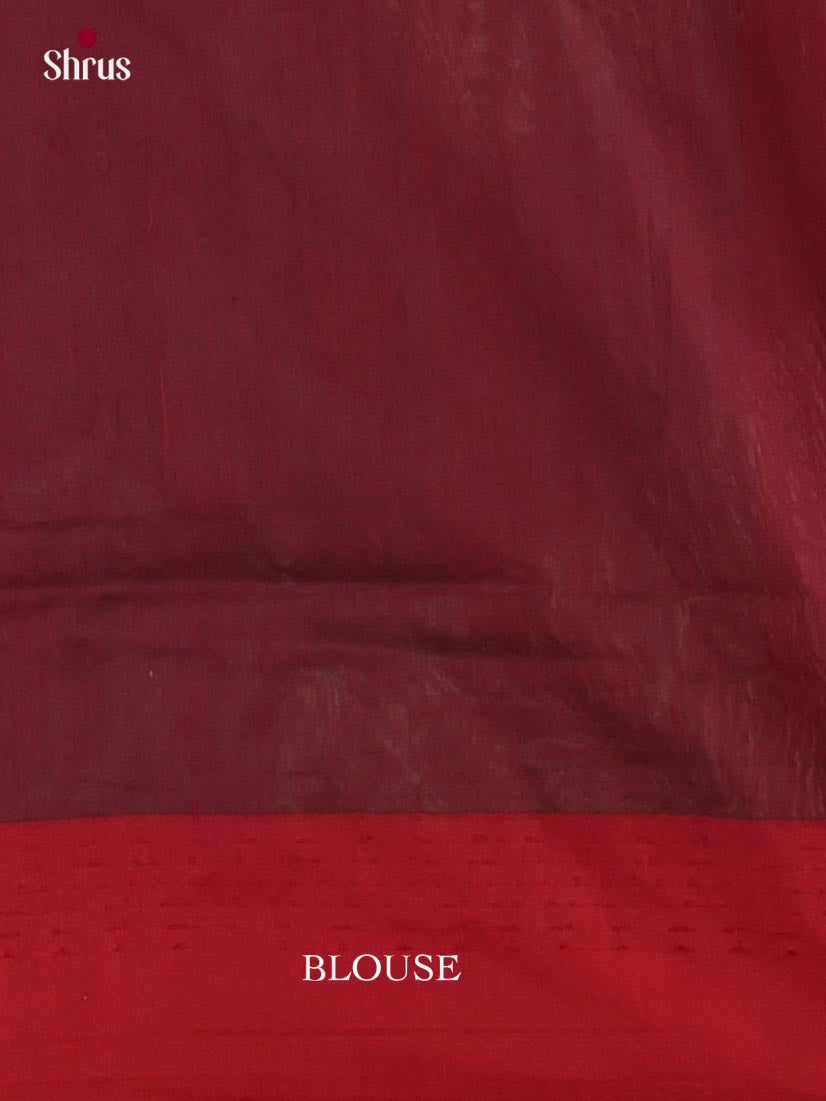 Blue & Maroon  - Kalyani Cotton Saree