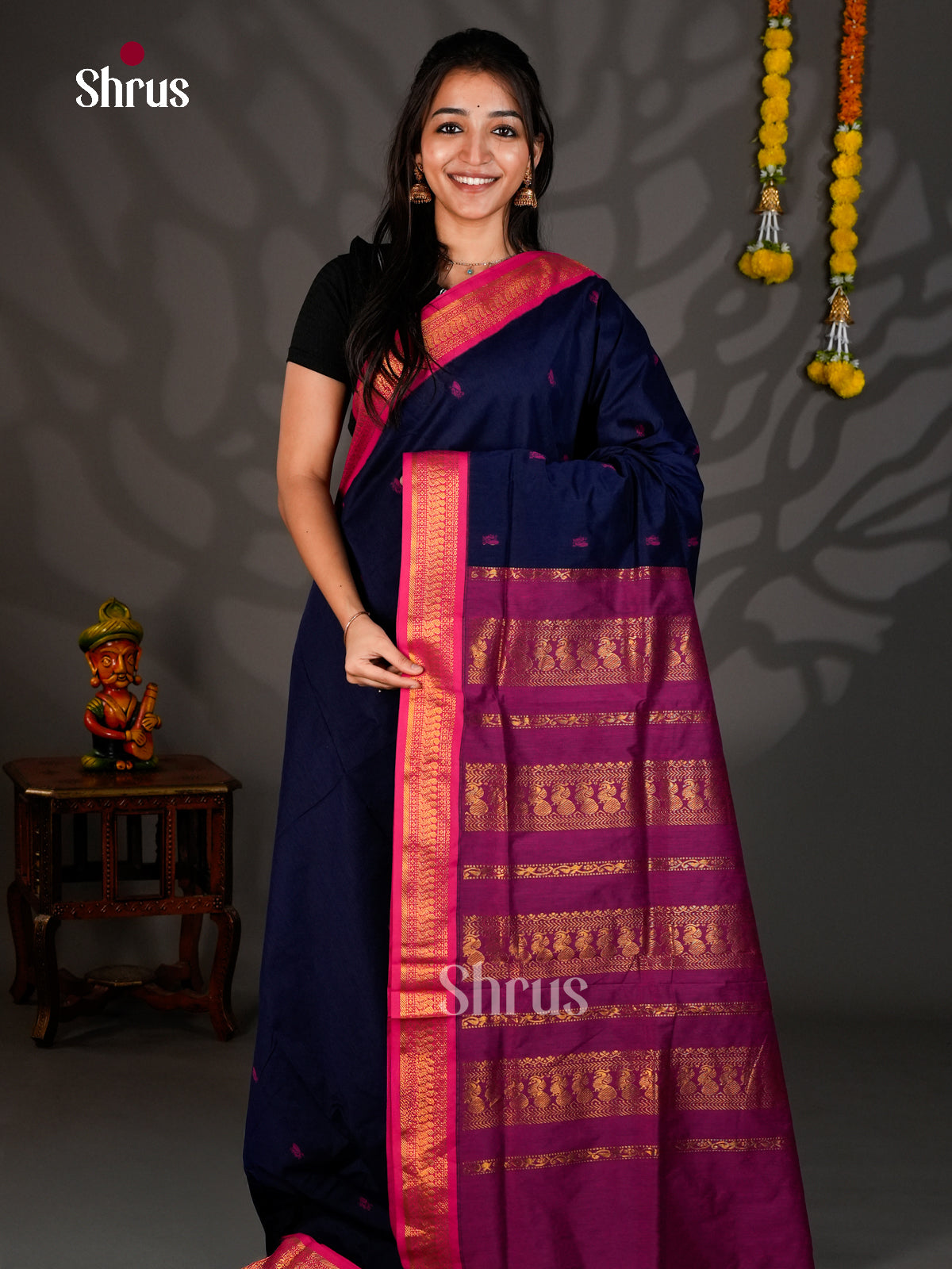 DIS25342 - Kalyani Cotton Saree - Shop on Shrus.com