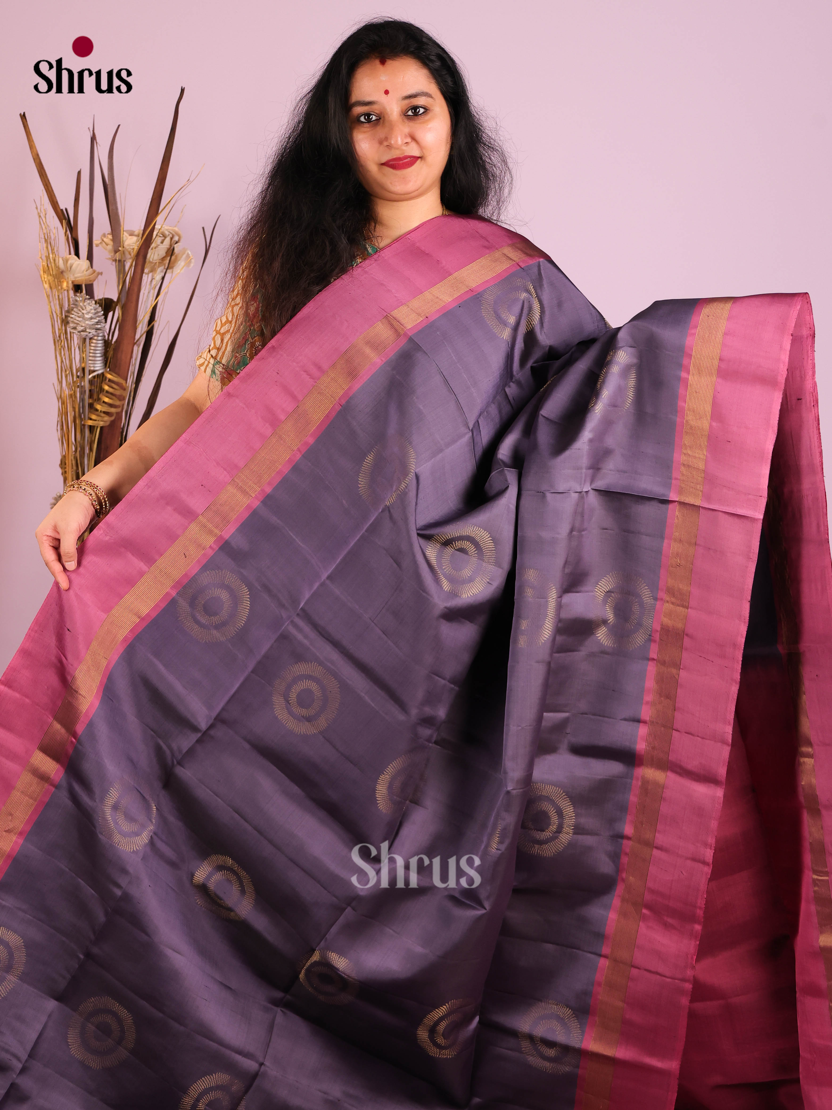 DIS25380 - Soft Silk (HR) Saree - Shop on Shrus.com