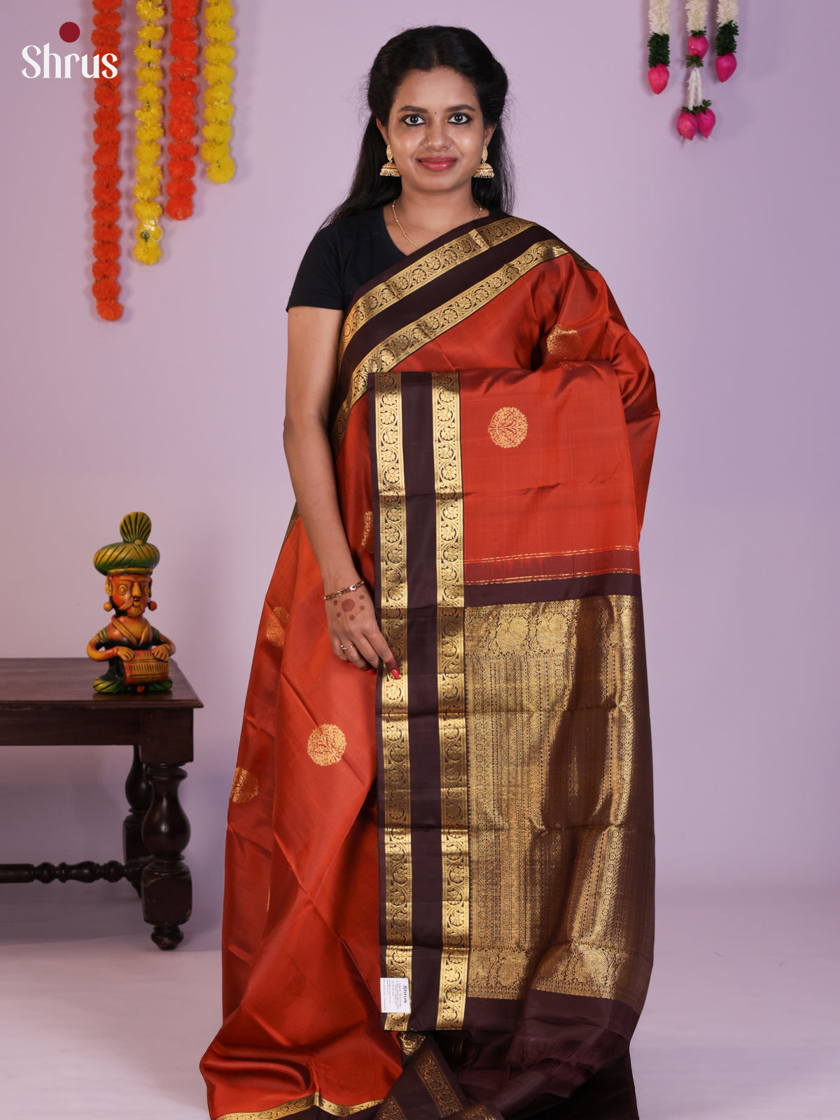 DIS25413 - Kanchipuram silk (HR) Saree - Shop on Shrus.com