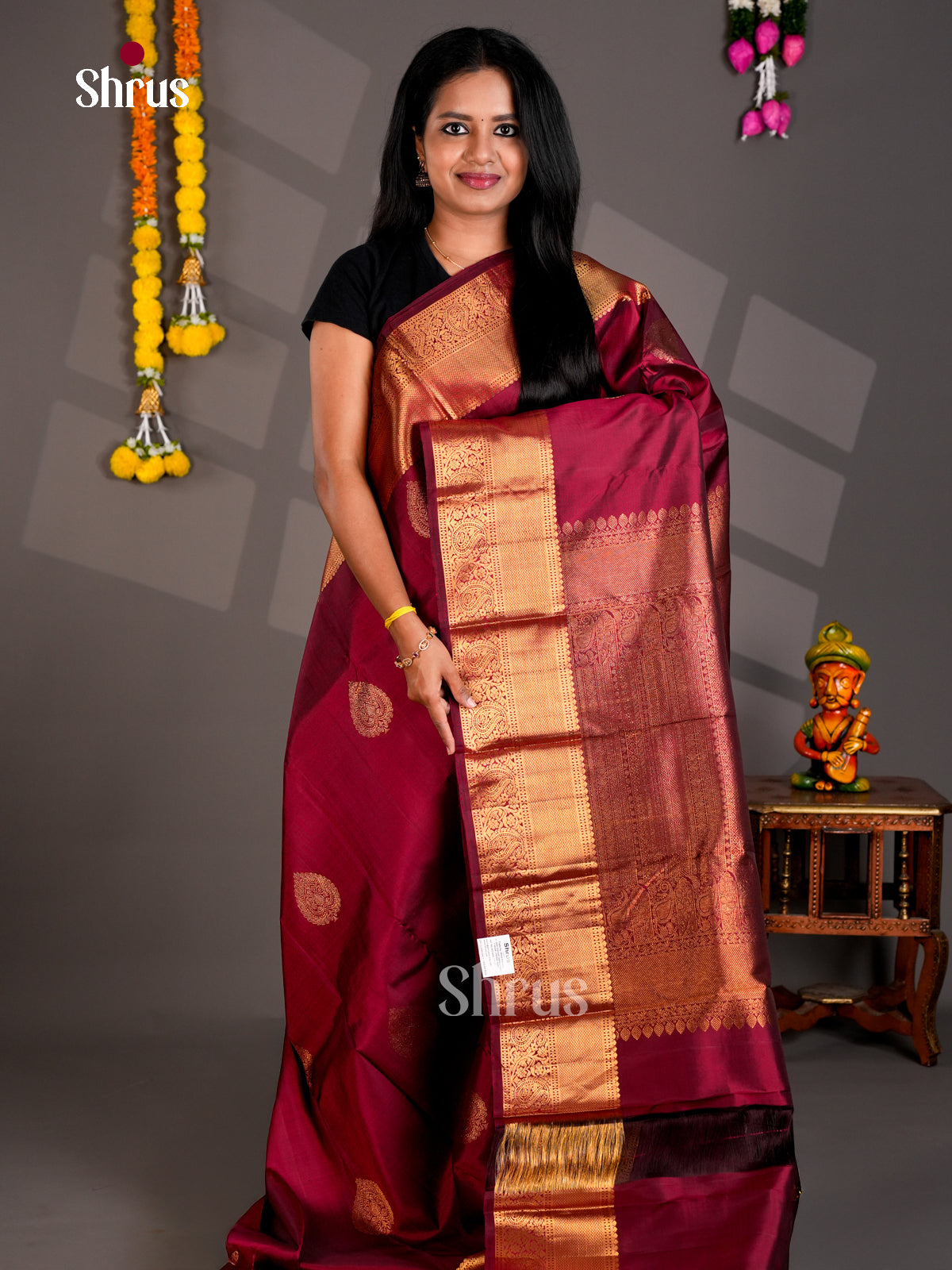 DIS25416 - Kanchipuram silk (HR) Saree - Shop on Shrus.com