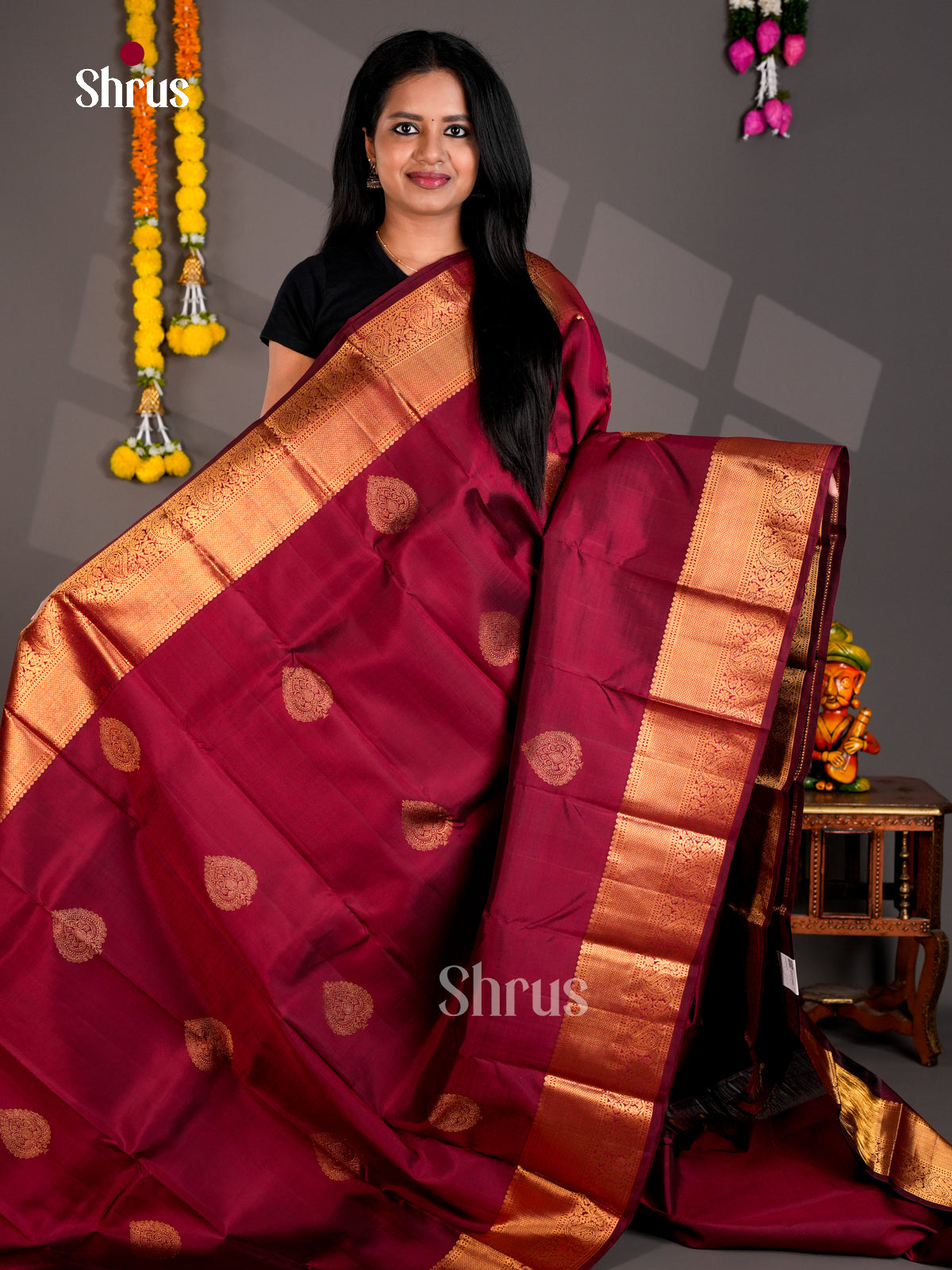 DIS25416 - Kanchipuram silk (HR) Saree - Shop on Shrus.com
