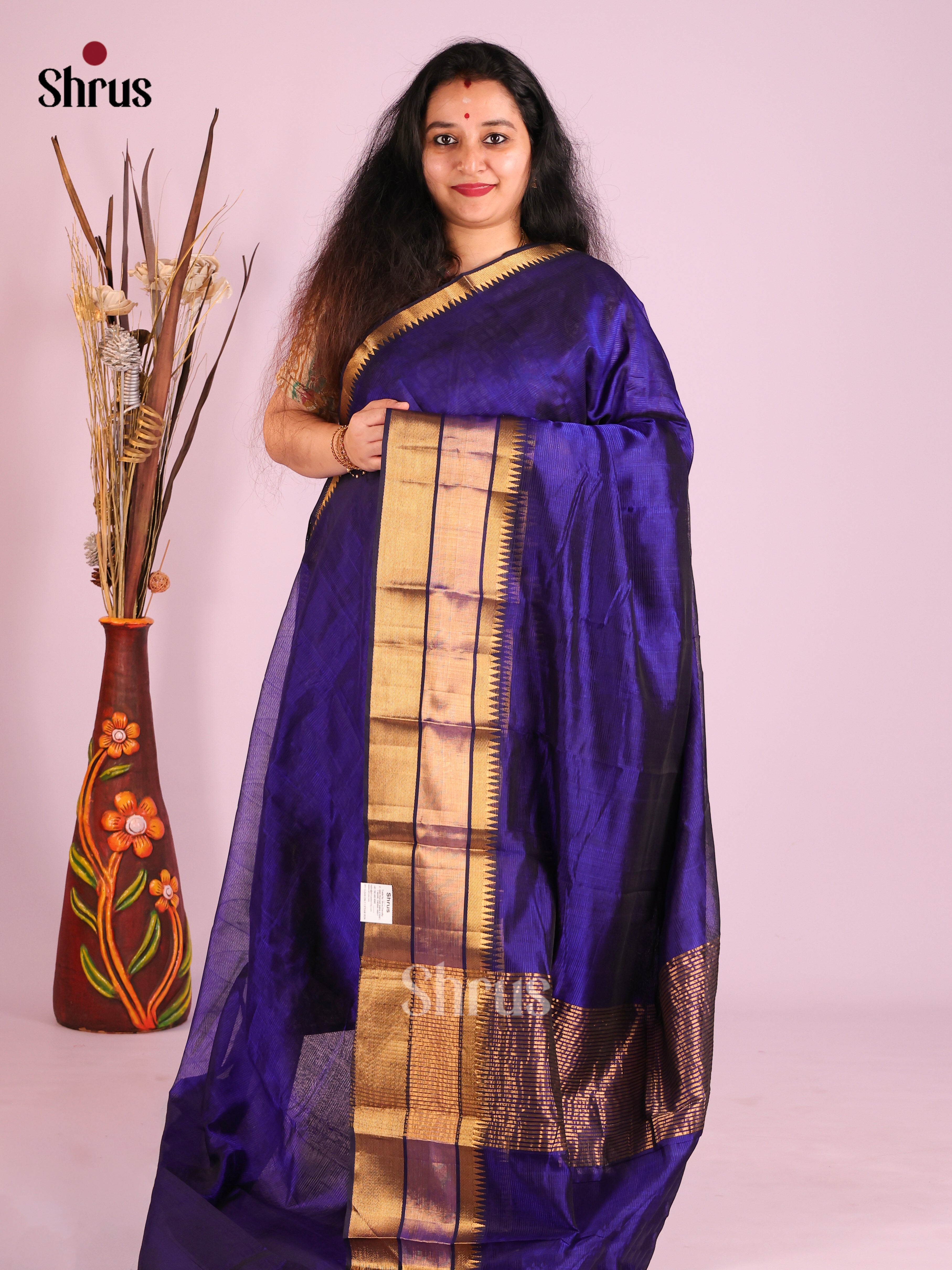 DIS26052 - Mangalagiri silkcotton Saree - Shop on Shrus.com