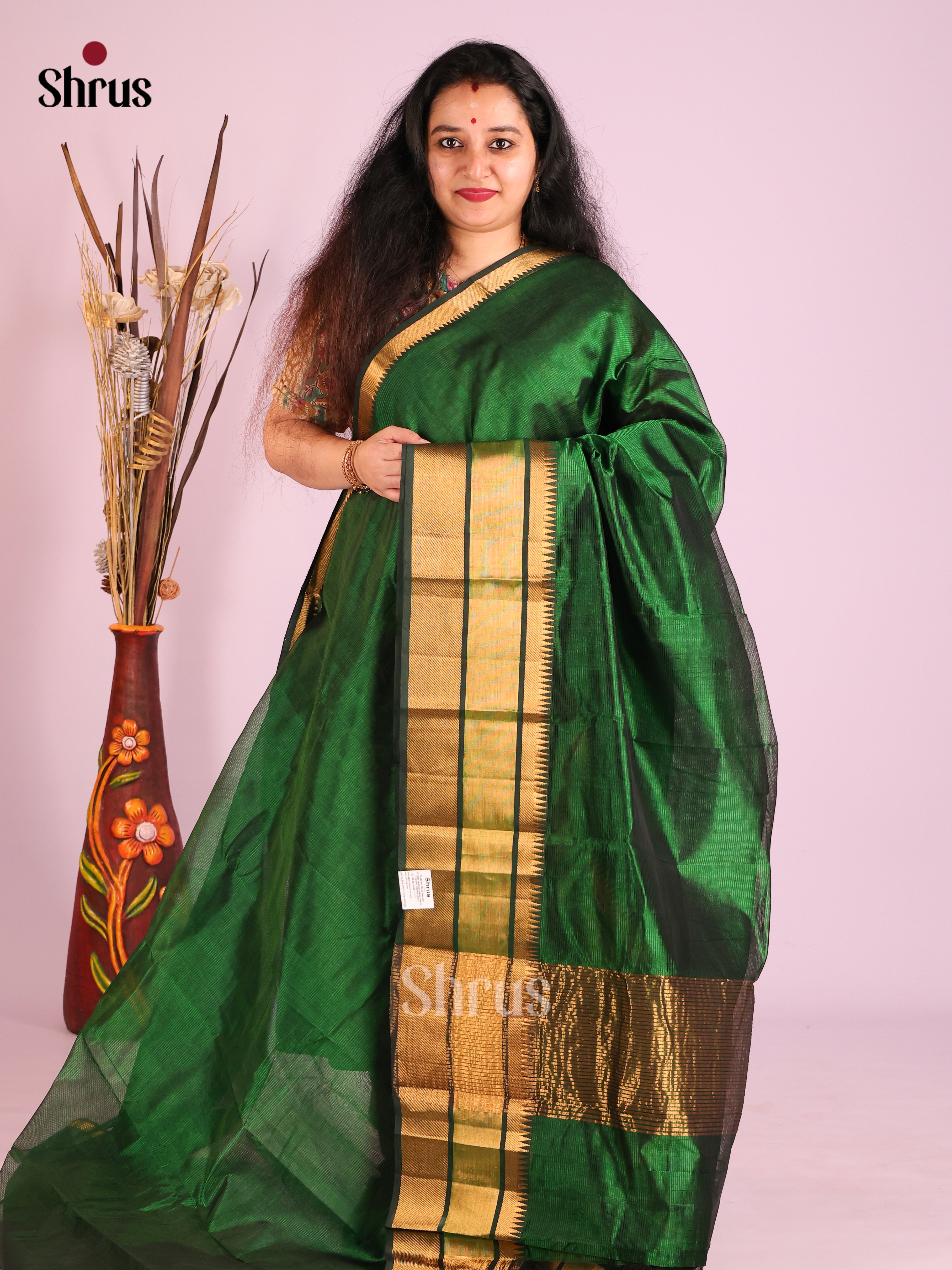 DIS26057 - Mangalagiri silkcotton Saree - Shop on Shrus.com